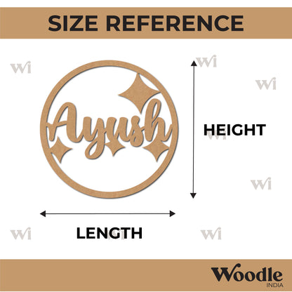 Customized Star Round Cutout MDF Design 1