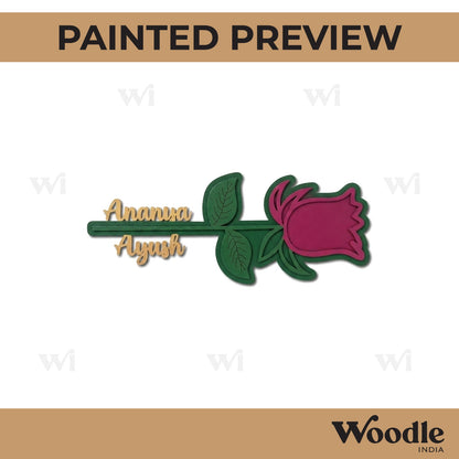 Customized Rose Pre Marked Base MDF Design 1