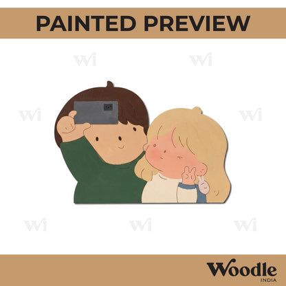 Cute Couple Pre Marked MDF Design 1