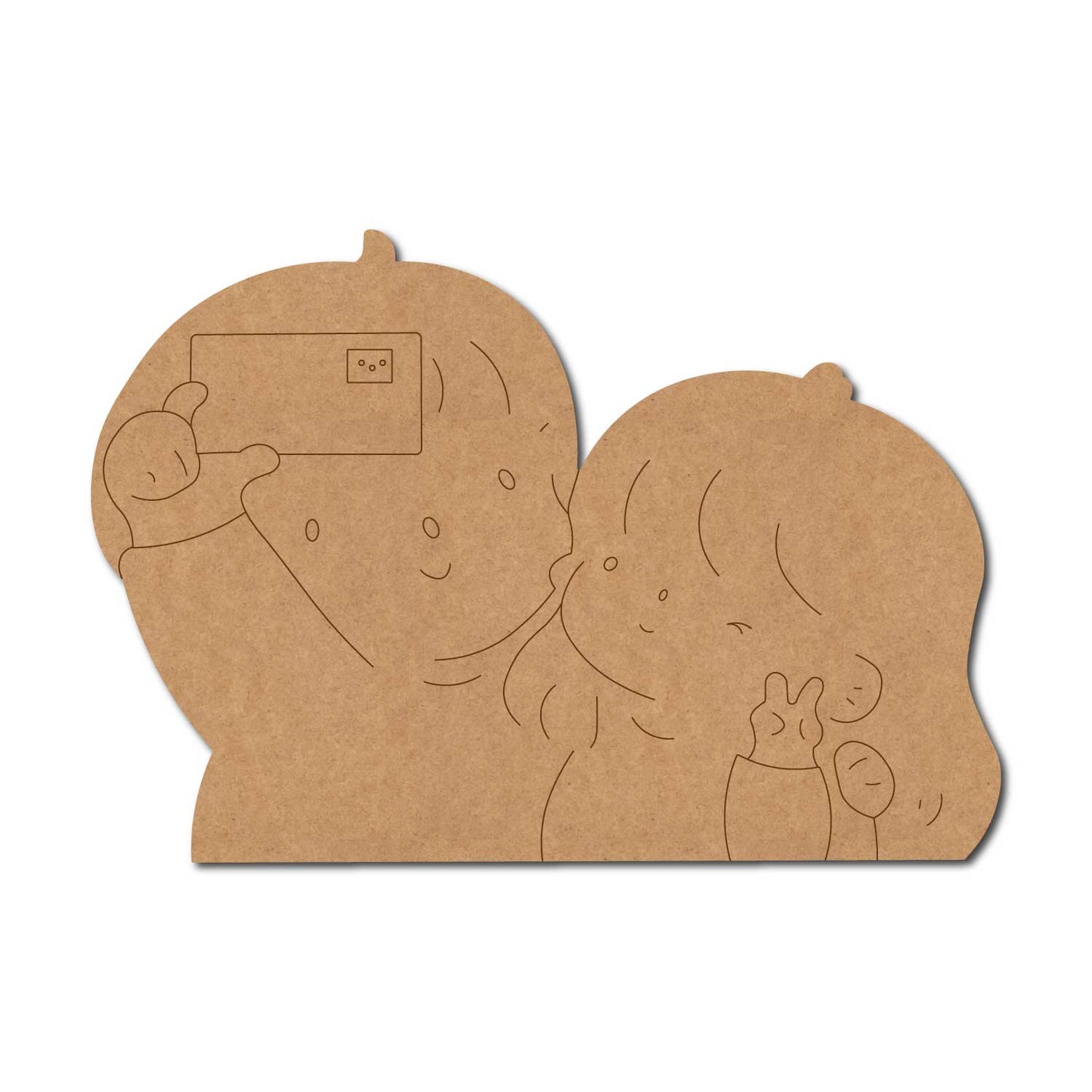Cute Couple Pre Marked MDF Design 1