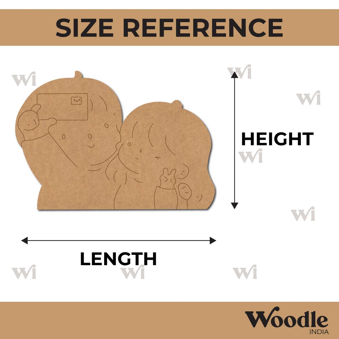 Cute Couple Pre Marked MDF Design 1
