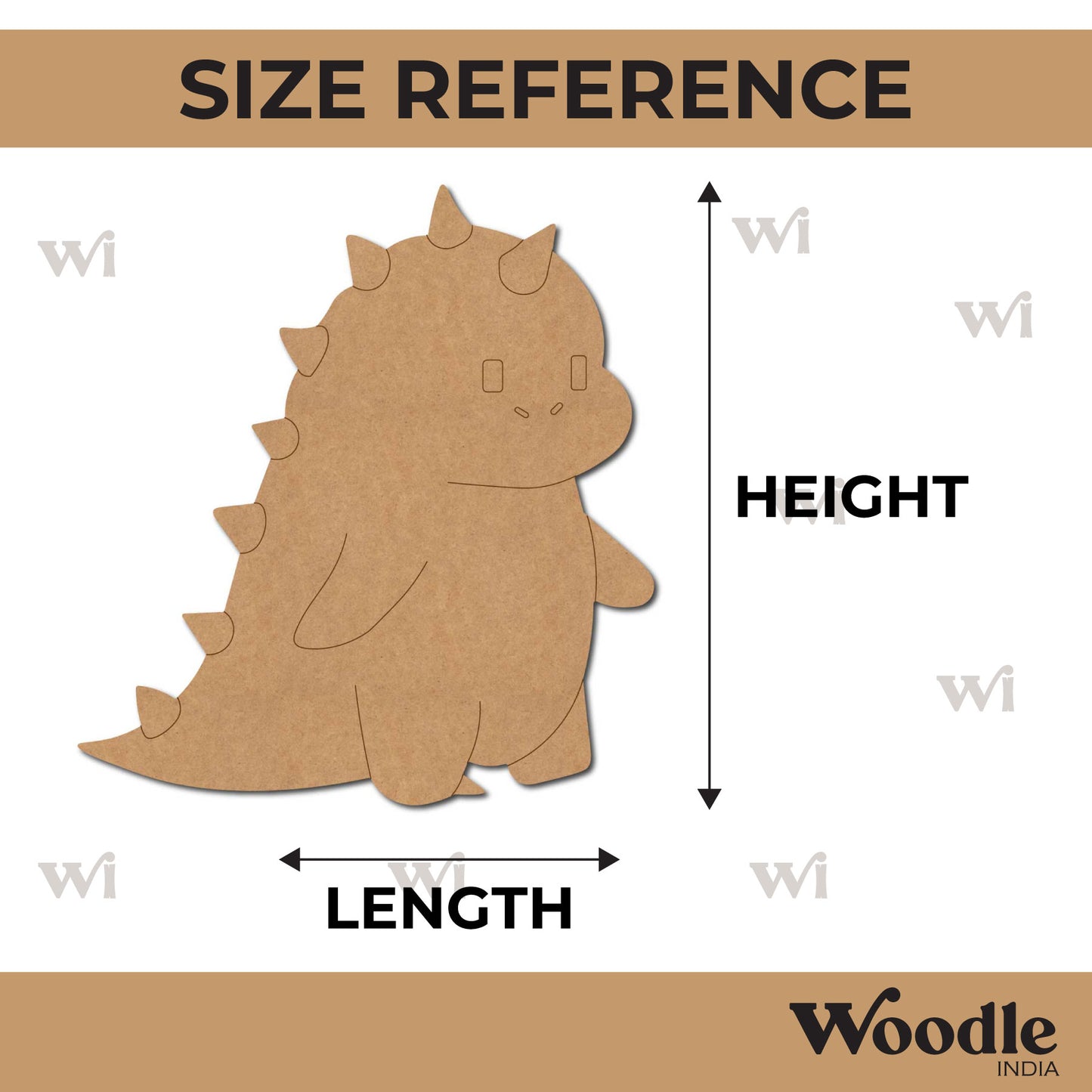 Cute Dinosaur Pre Marked MDF Design 2