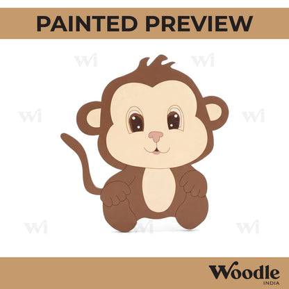 Cute Monkey Pre Marked MDF Design 1