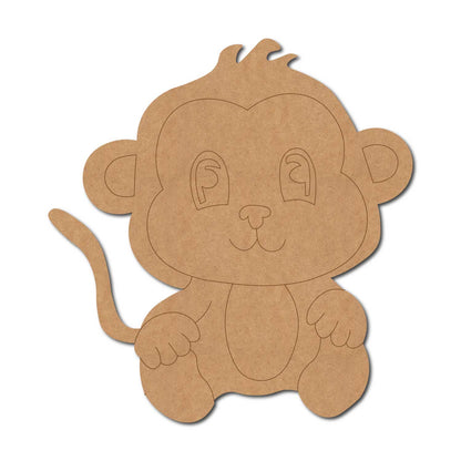 Cute Monkey Pre Marked MDF Design 1