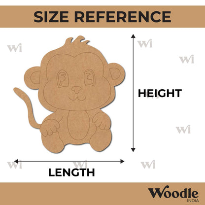 Cute Monkey Pre Marked MDF Design 1