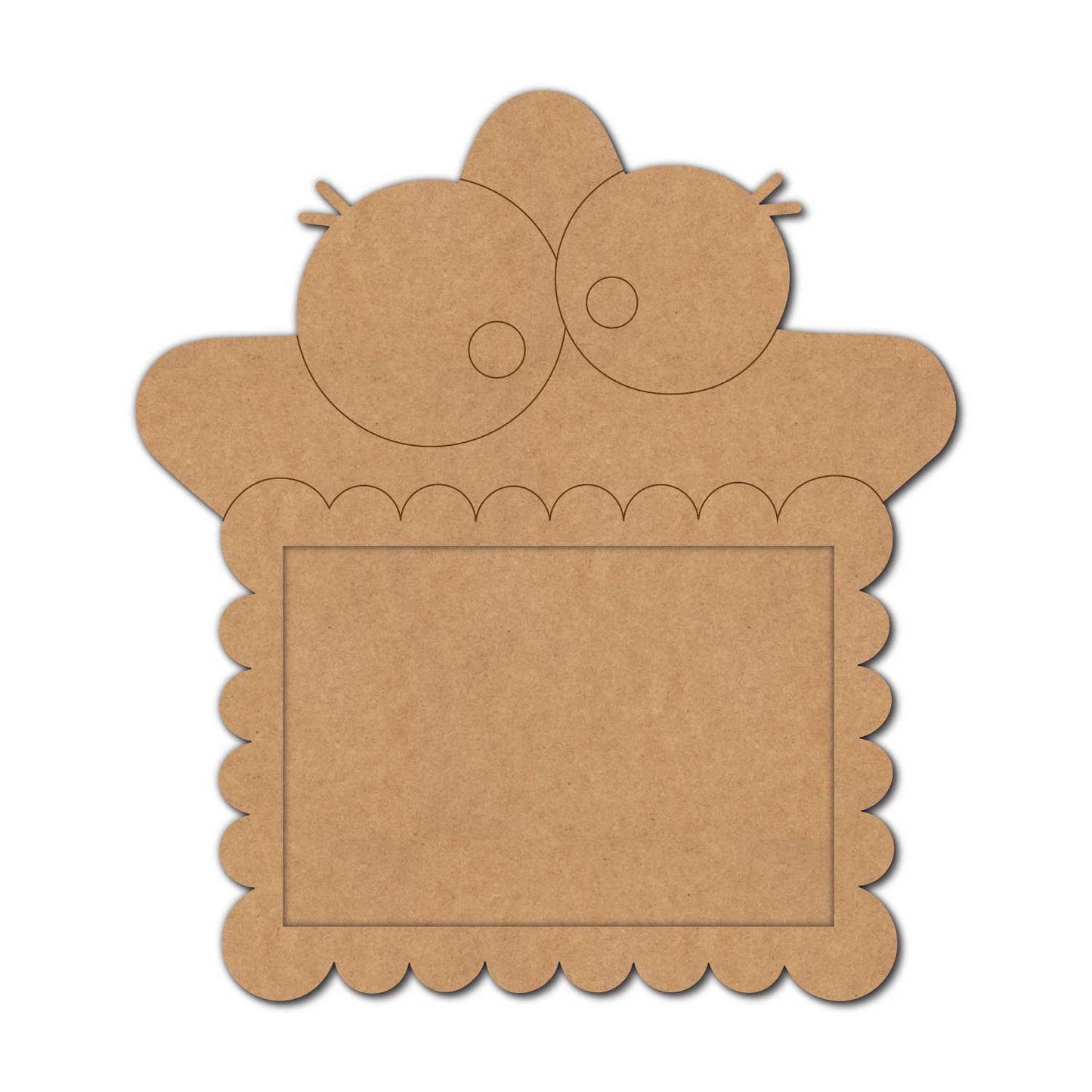 Cute Star Frame Pre Marked MDF Design 1