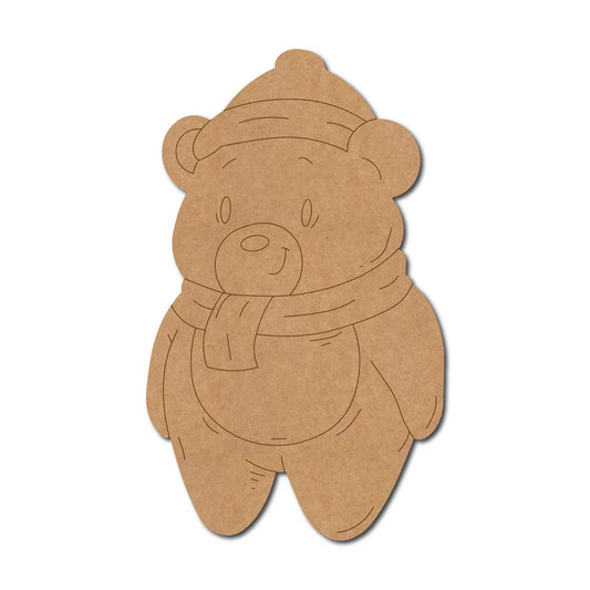 Cute Teddy Bear Pre Marked MDF Design 1