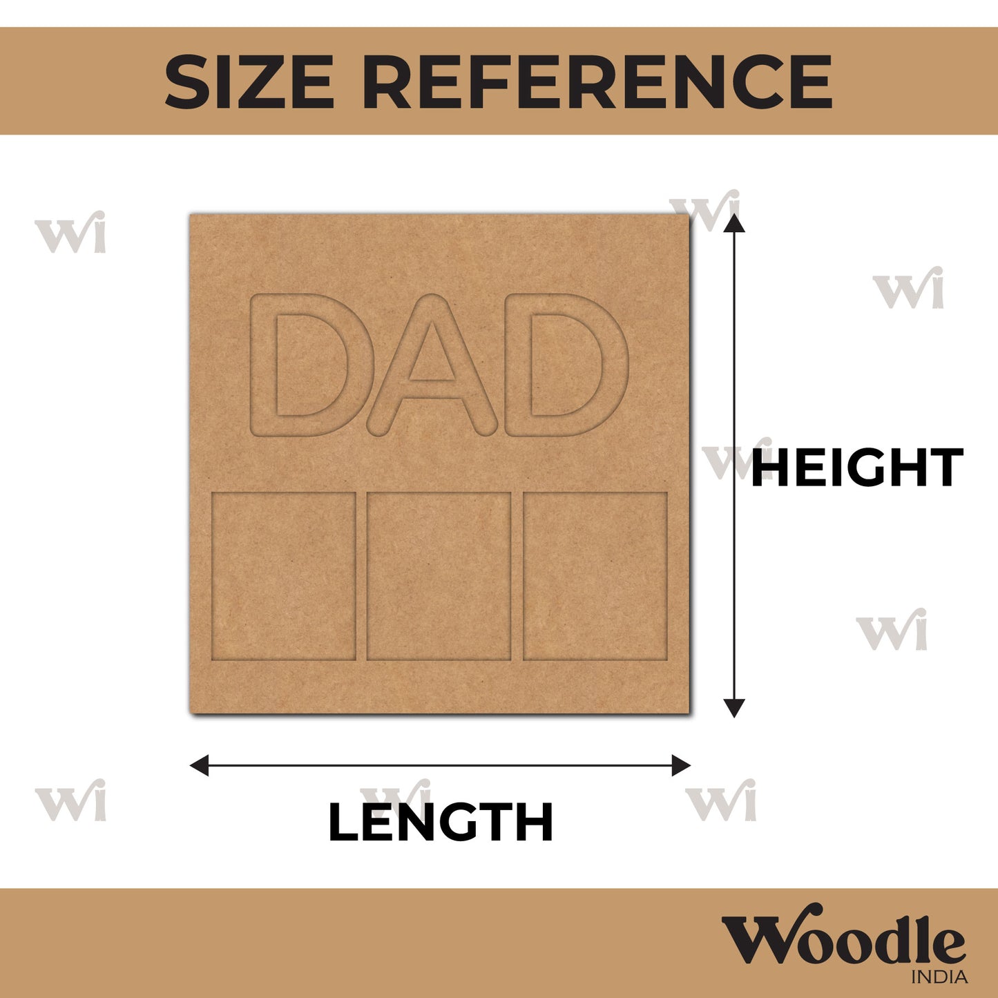 Dad Base Cutout MDF Design 1