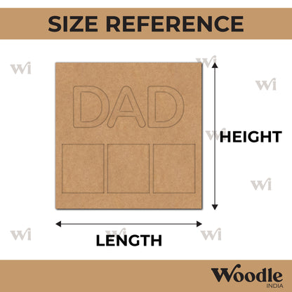 Dad Base Cutout MDF Design 1