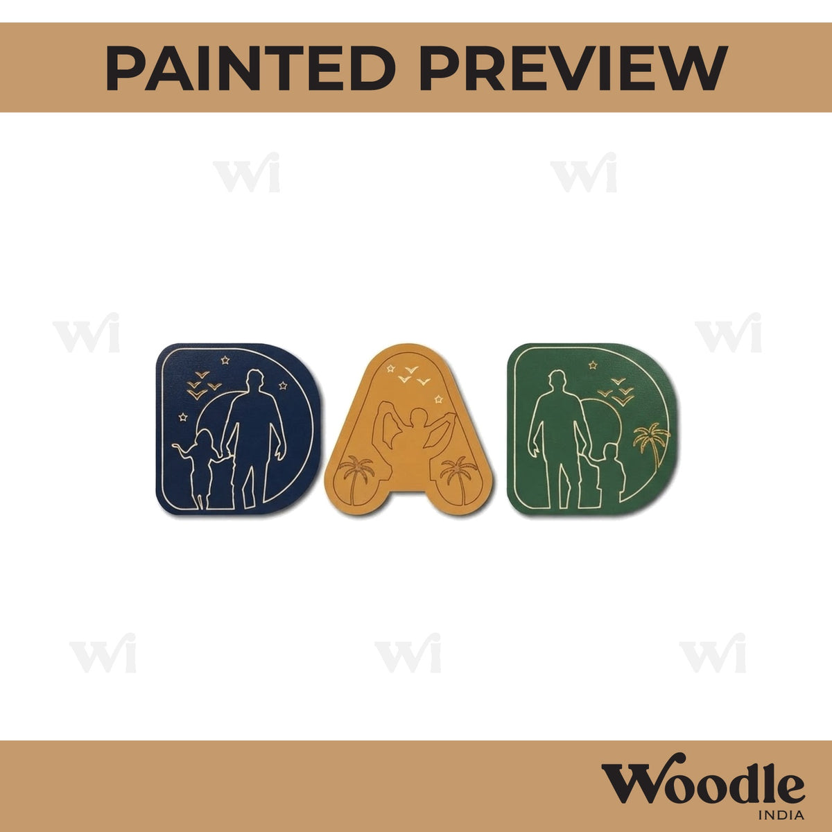 Dad Pre Marked Set MDF Design 1
