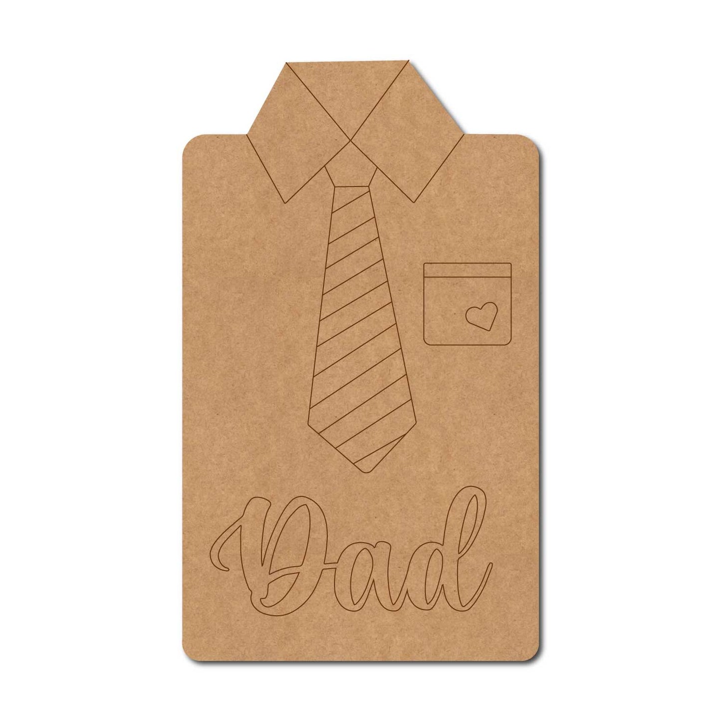 Dad Shirt Pre Marked Base MDF Design 1