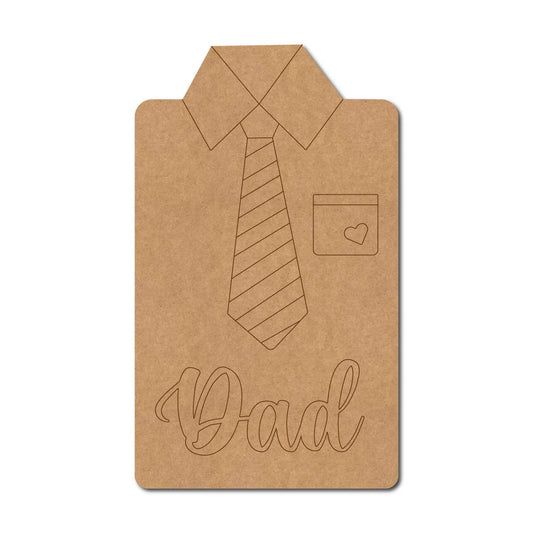 Dad Shirt Pre Marked Base MDF Design 1
