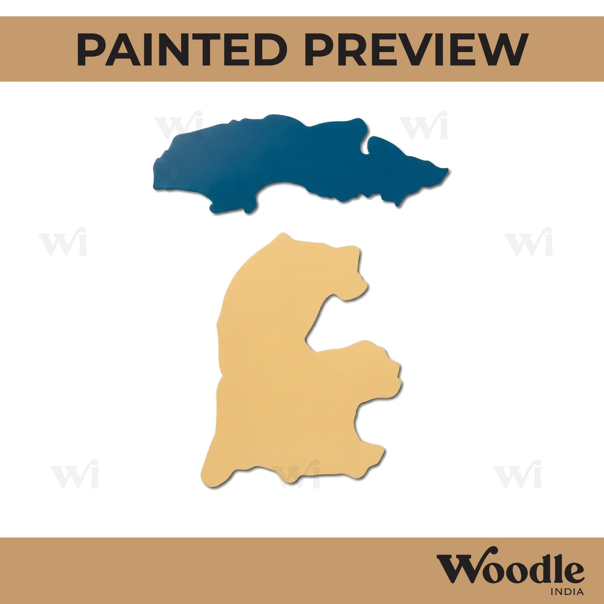 Daman & Diu Map Cutout MDF Design 1