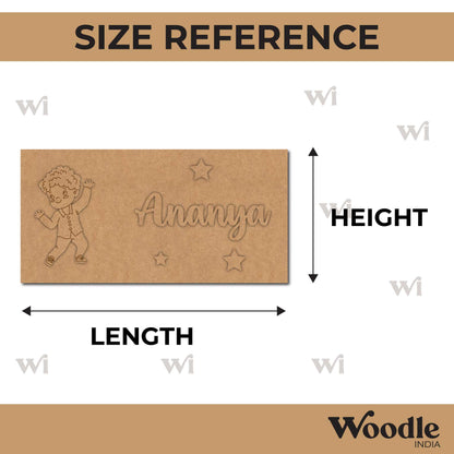 Dancing Boy Kids Nameplate MDF Design 1
