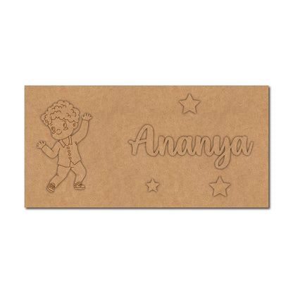 Boy Kids Nameplate MDF Design 1