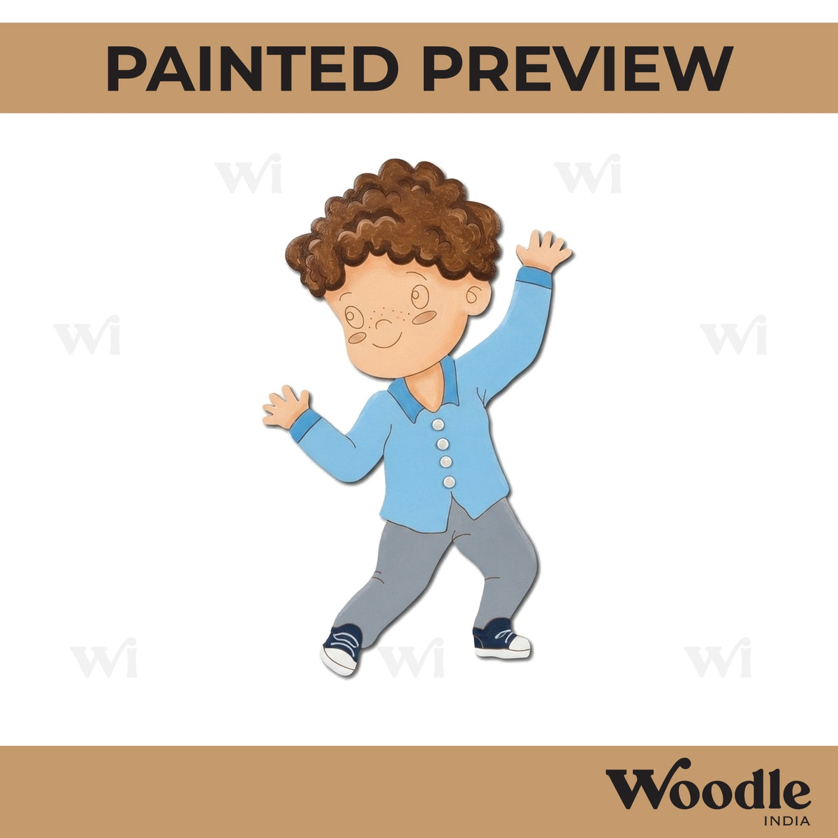 Dancing Boy Pre Marked MDF Design 1