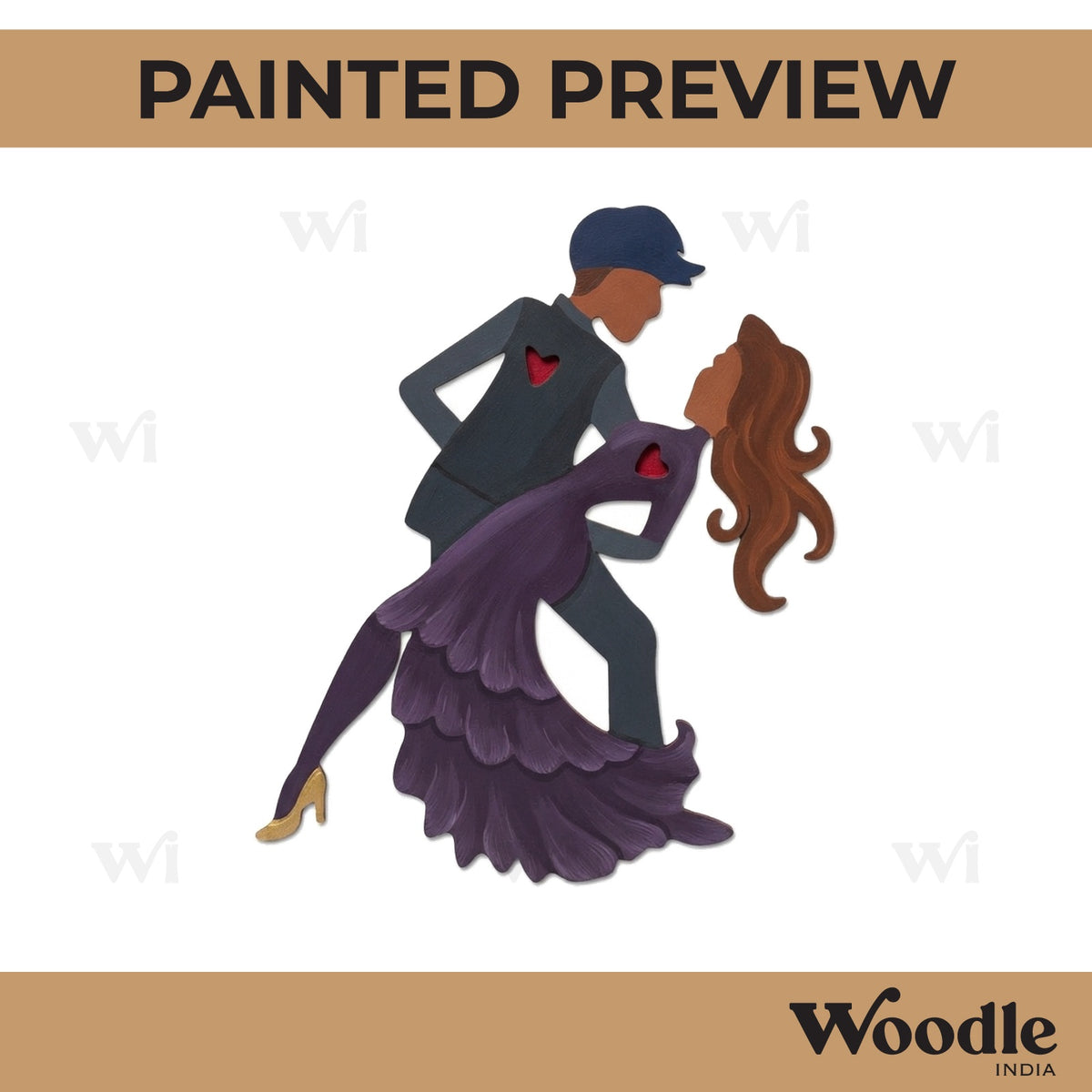 Dancing Couple Cutout MDF Design 2