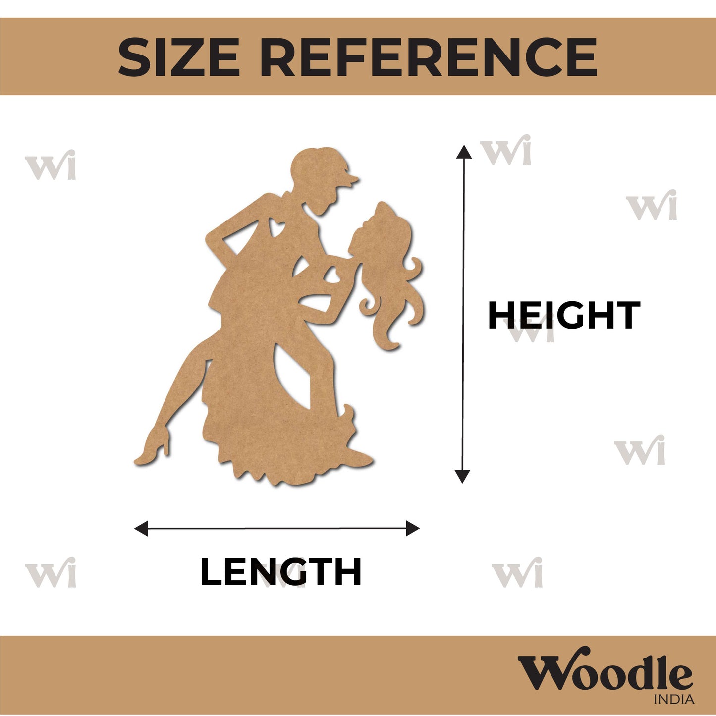 Dancing Couple Cutout MDF Design 2