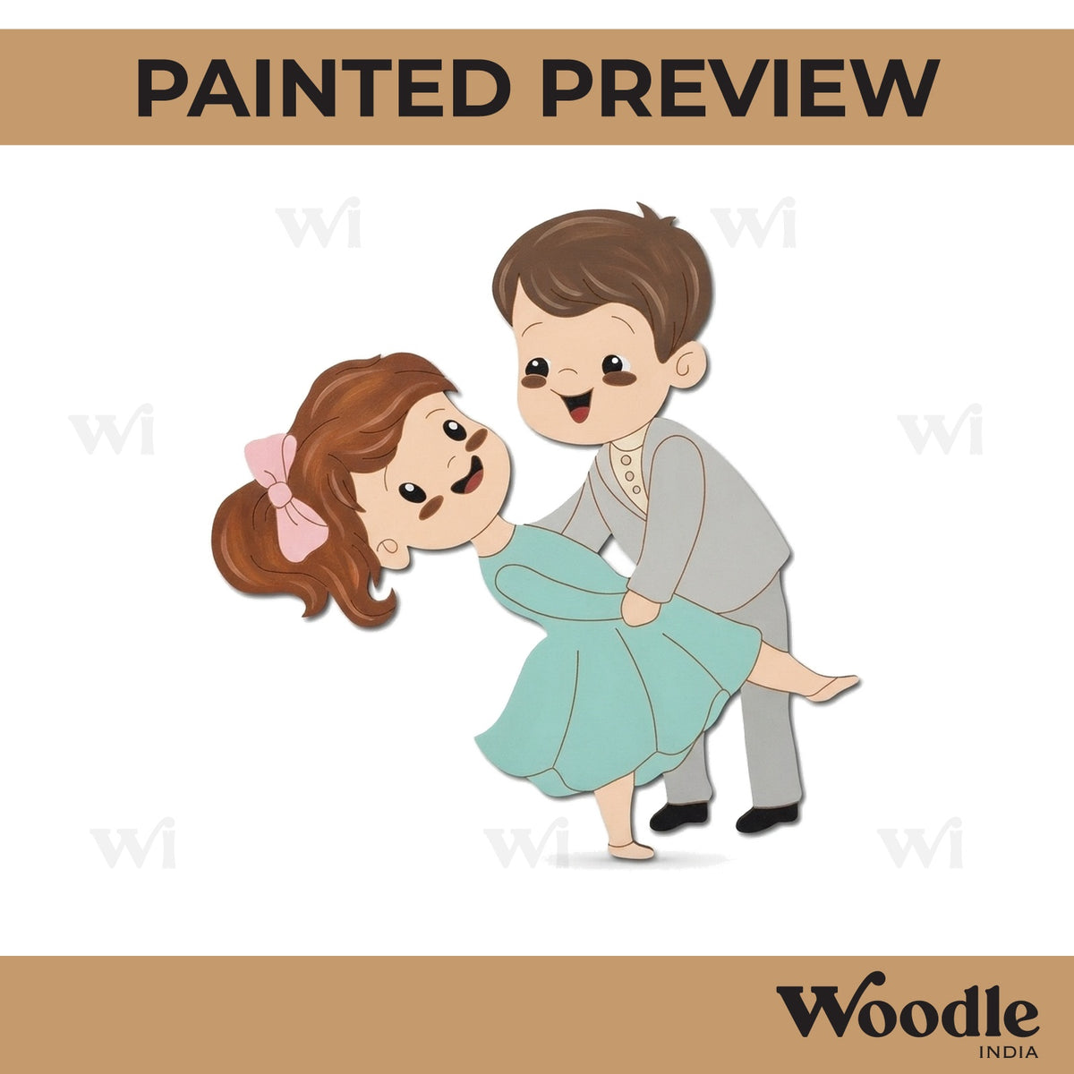 Dancing Couple Pre Marked MDF Design 1