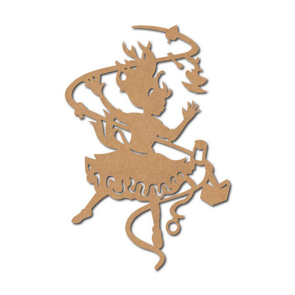 Dancing Girl Cutout MDF Design 2