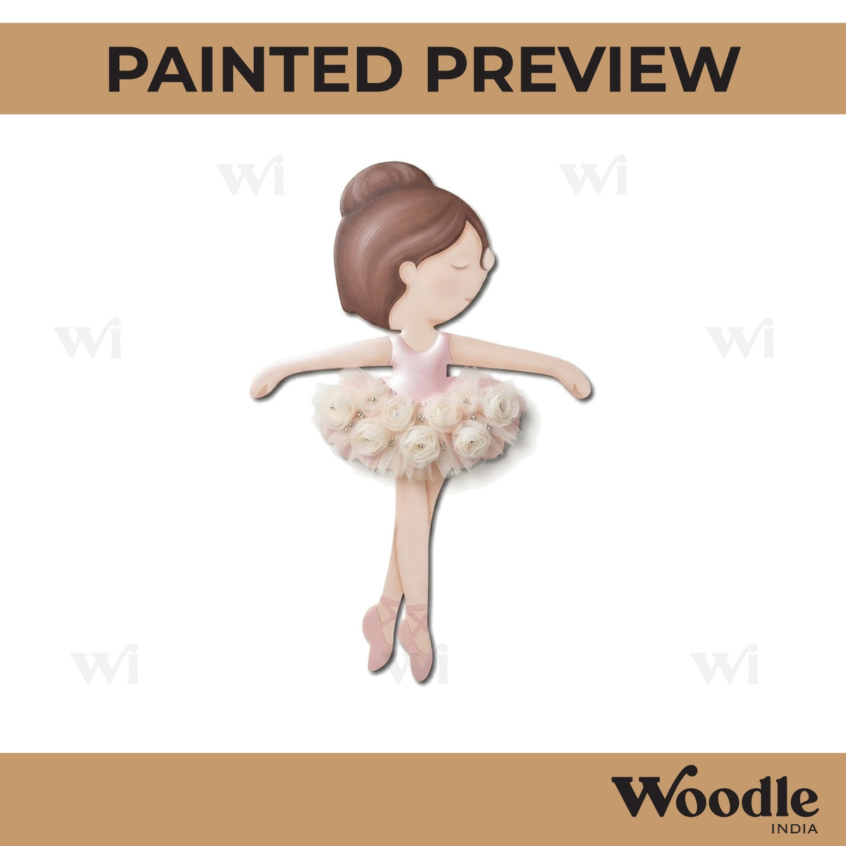 Dancing Girl Cutout MDF Design 3