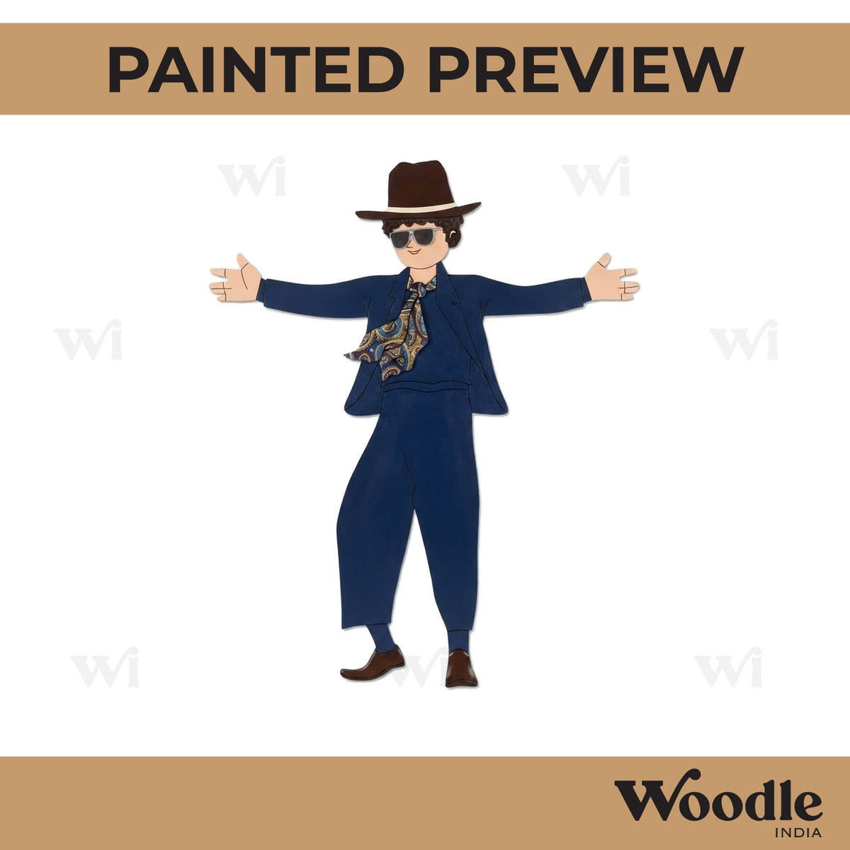 Dancing Man Pre Marked MDF Design 3