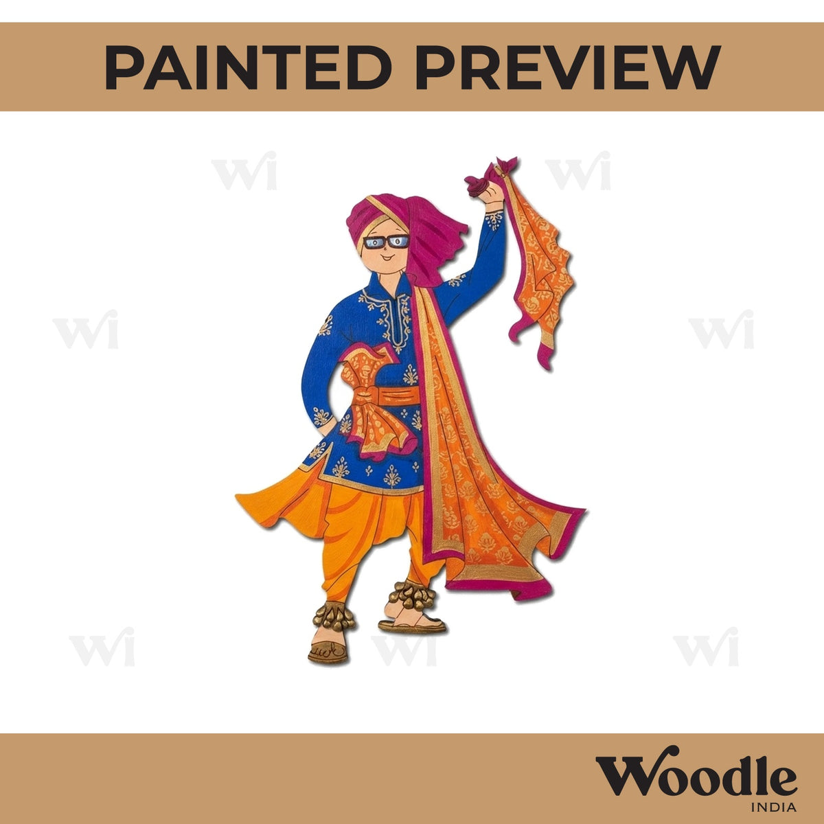 Dancing Man Pre Marked MDF Design 6