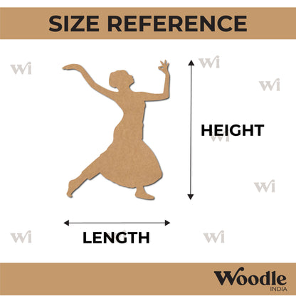 Dancing Woman Cutout MDF Design 1