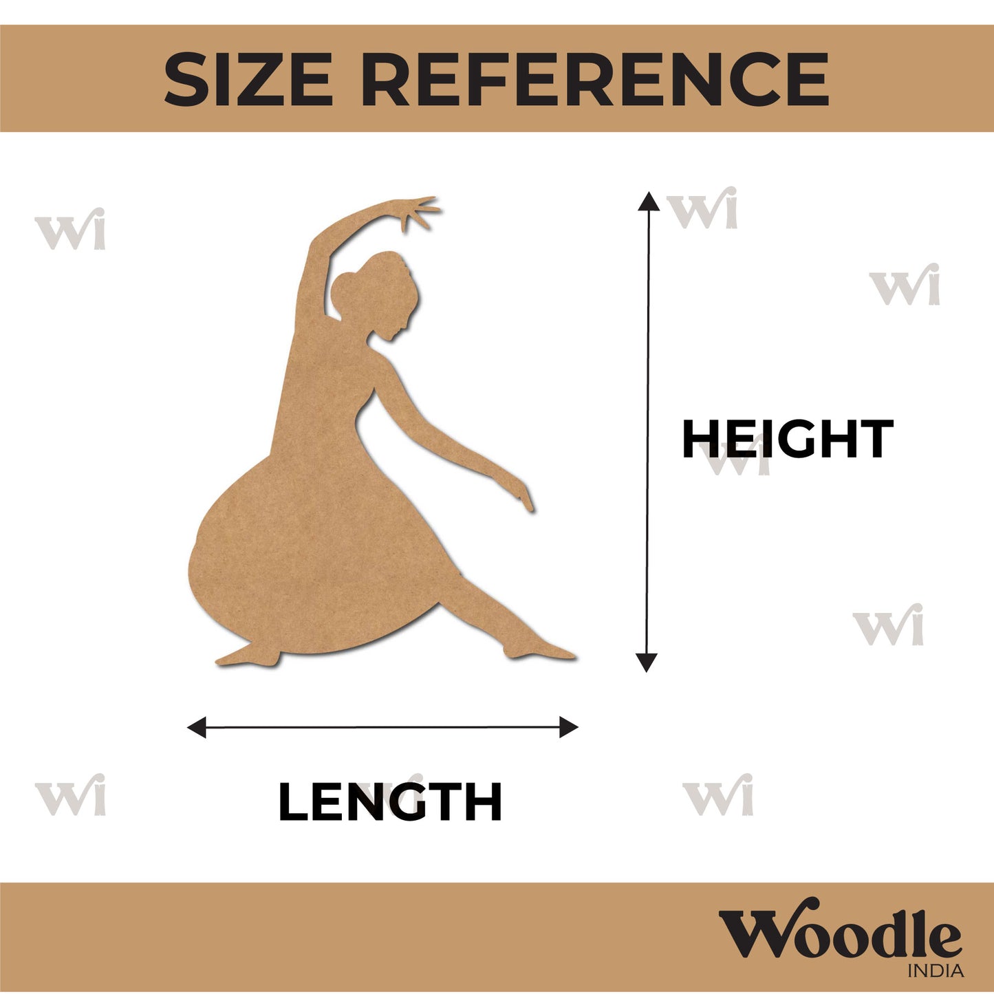 Dancing Woman Cutout MDF Design 3