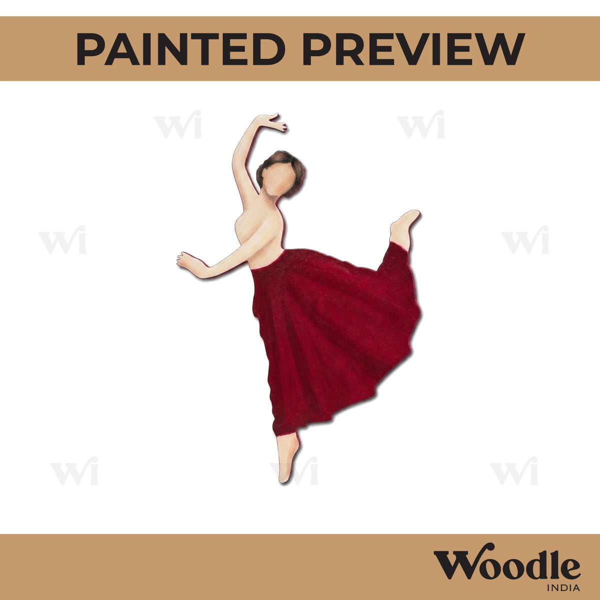 Dancing Woman Cutout MDF Design 6