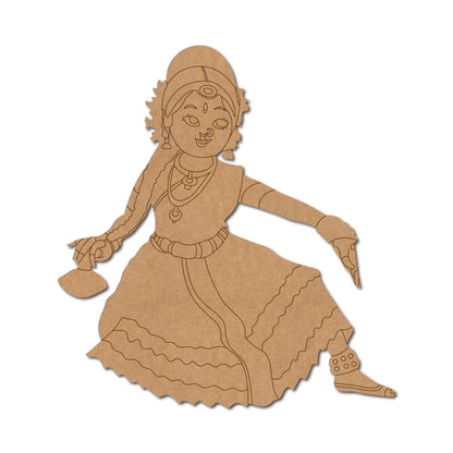 Dancing Woman Pre Marked MDF Design 18