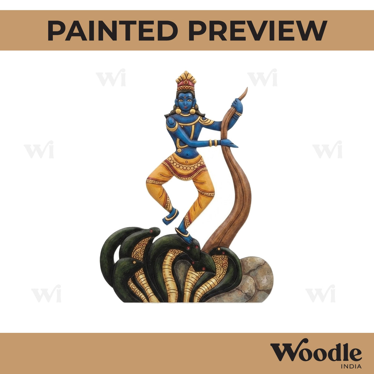 Dashavtar Krishna Pre Marked MDF Design 1