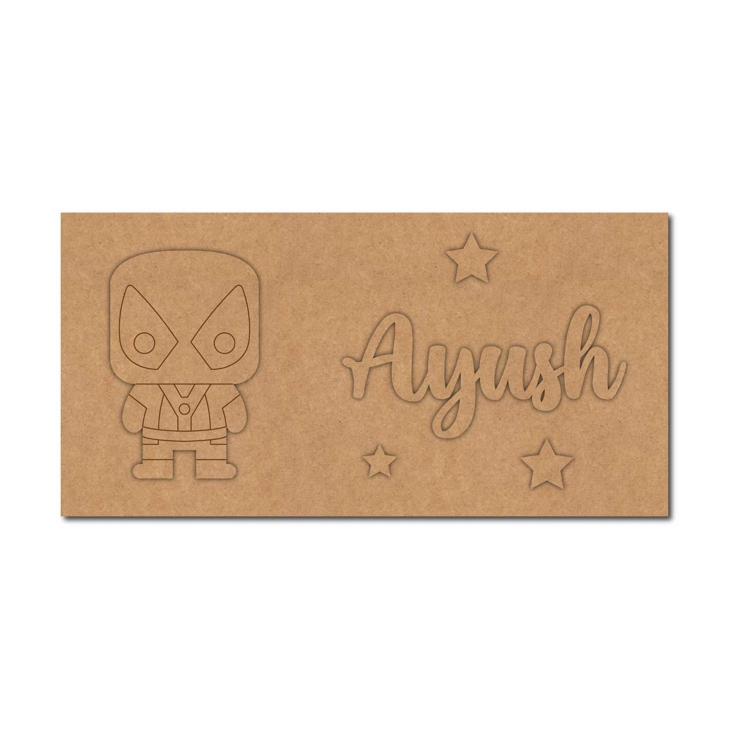 Deadpool Marvel Kids Nameplate MDF Design 1