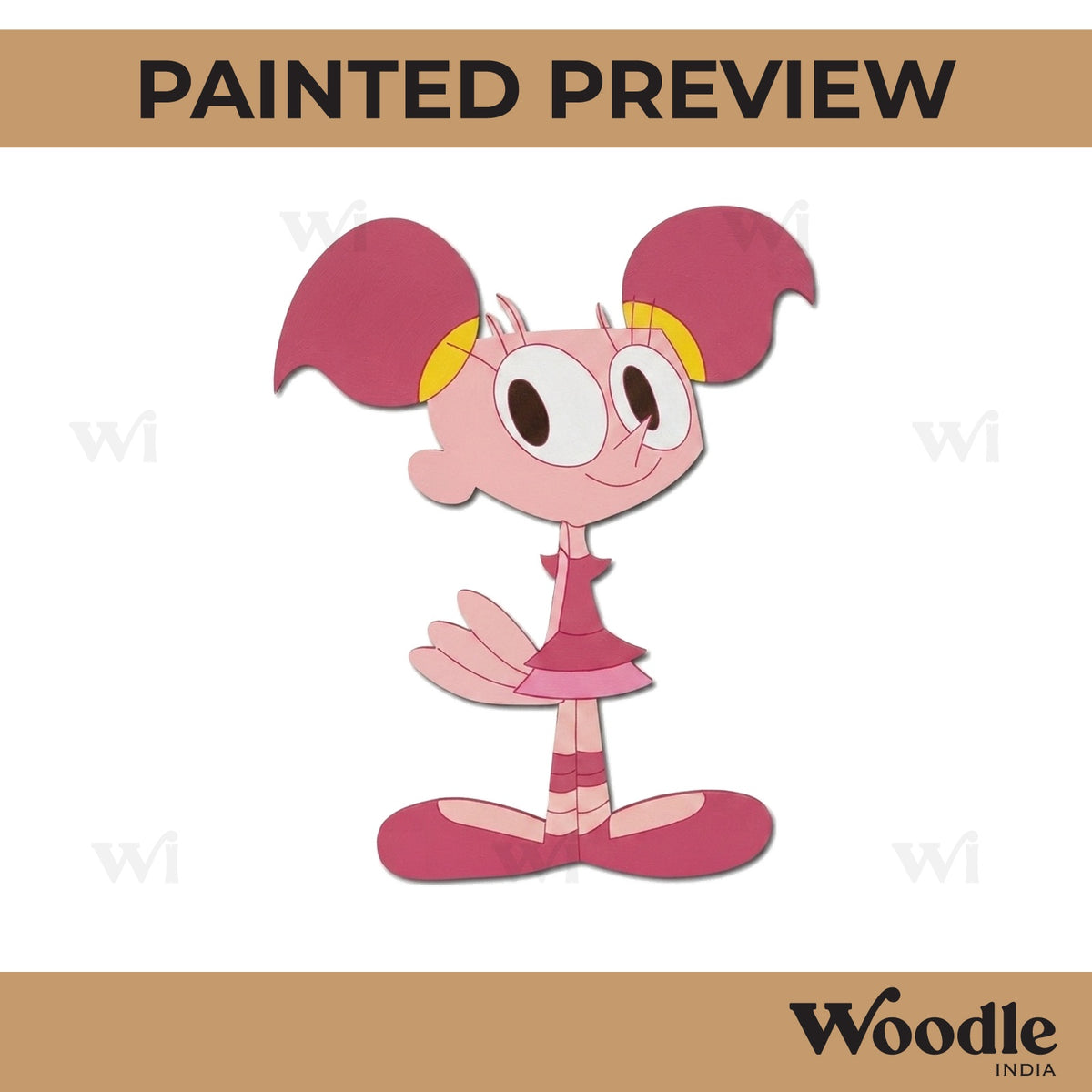 Dee Dee Cartoon Girl Pre Marked MDF Design 1