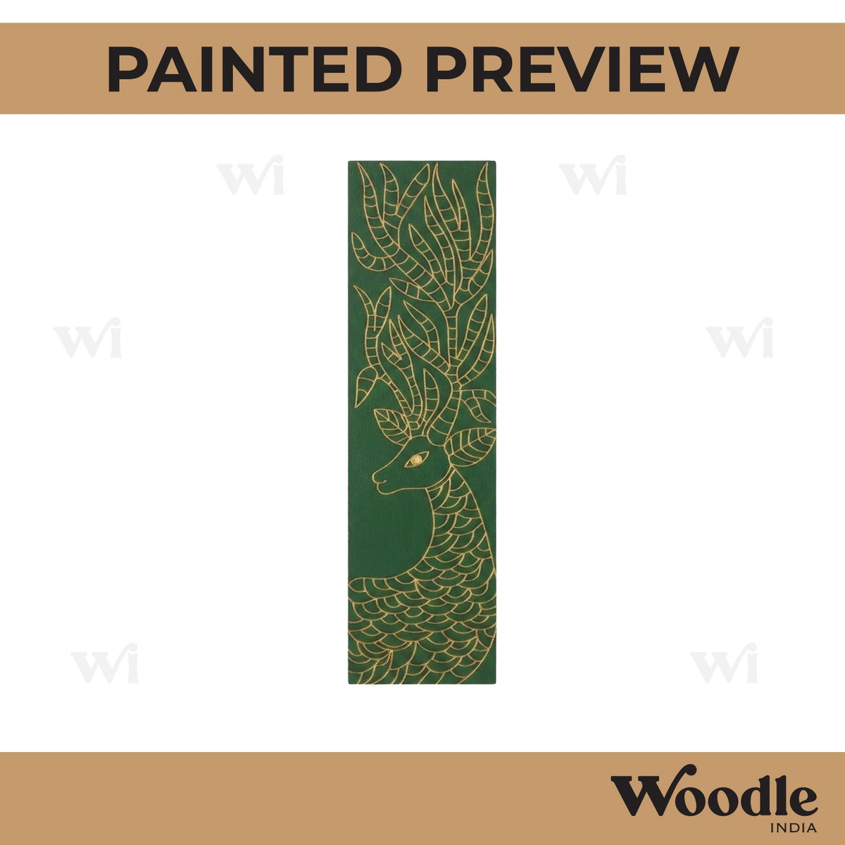 Deer Bookmark Pre Marked MDF Design 2