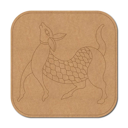 Deer Gond Art Pre Marked Base MDF Design 1