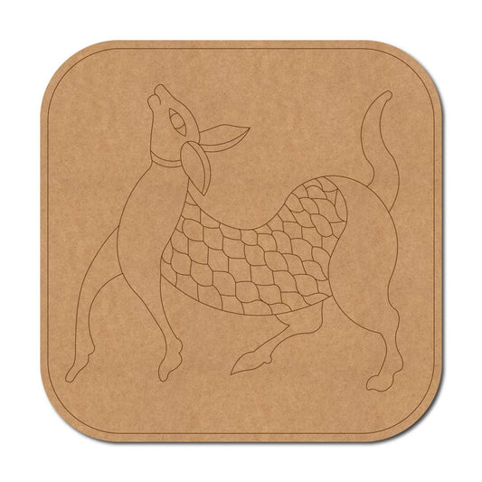 Deer Gond Art Pre Marked Base MDF Design 1