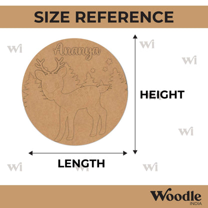 Deer Nameplate MDF Design 1