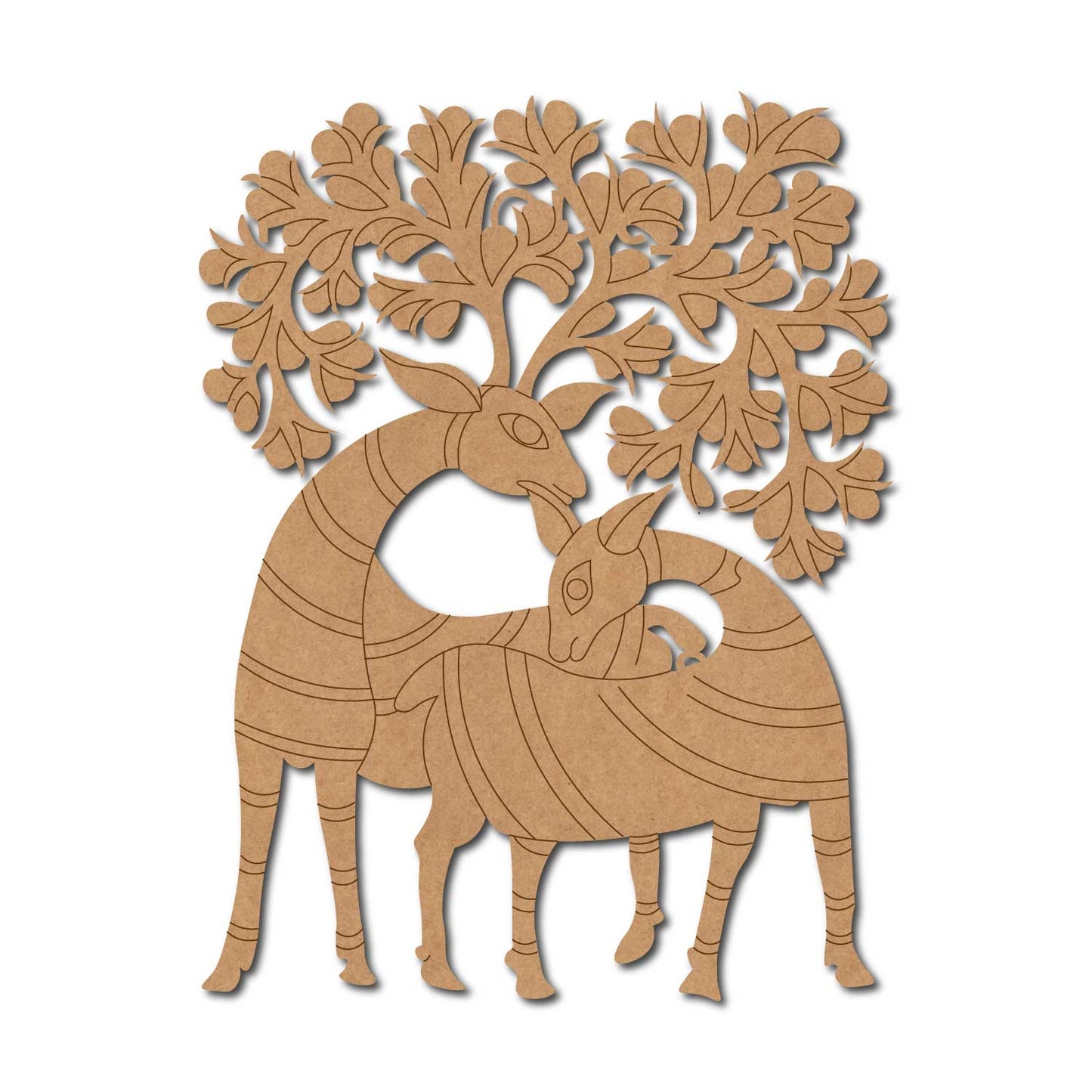 Deers Gond Art Pre Marked MDF Design 1