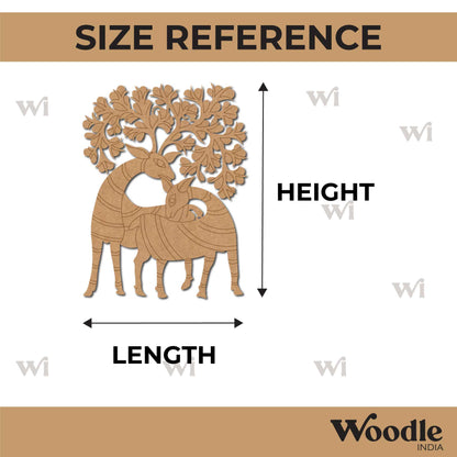 Deers Gond Art Pre Marked MDF Design 1