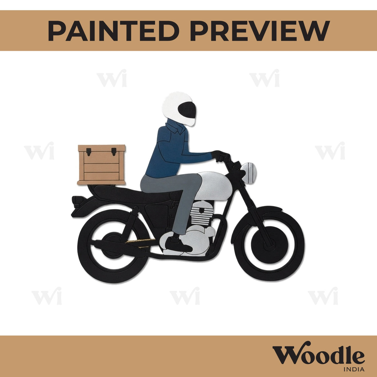 Delivery Rider Pre Marked MDF Design 1
