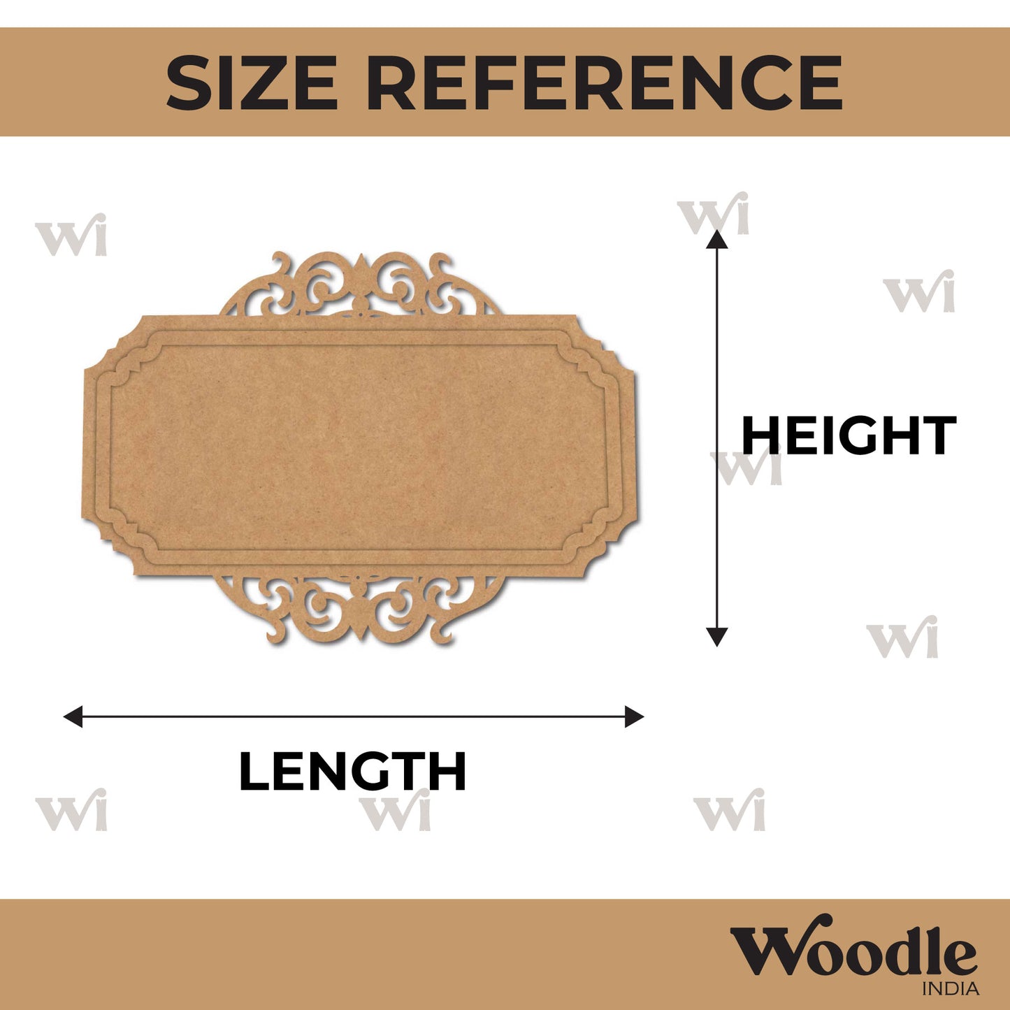 Designer Nameplate Base MDF Design 1