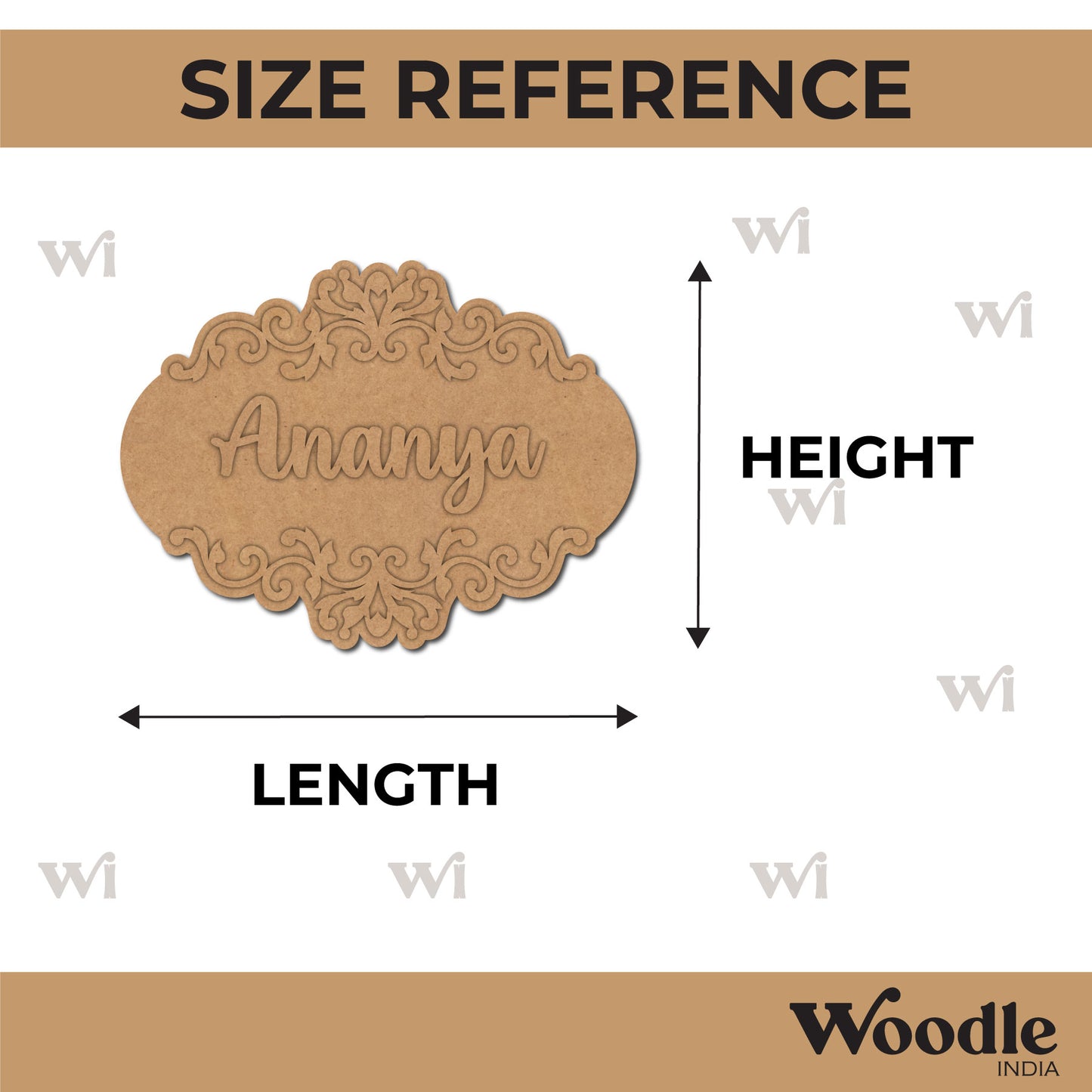 Designer Nameplate MDF Design 3