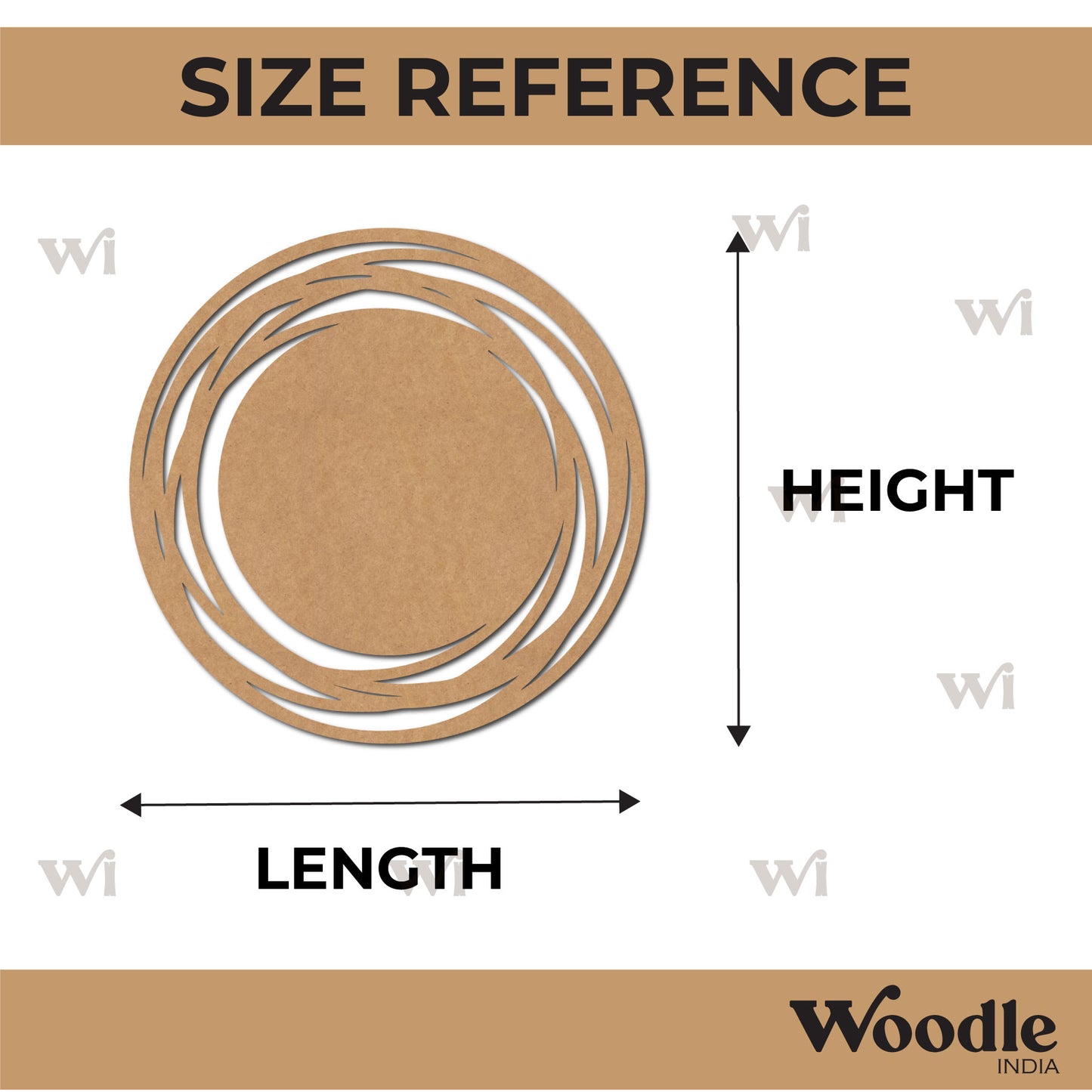 Designer Round Cutout MDF Design 1