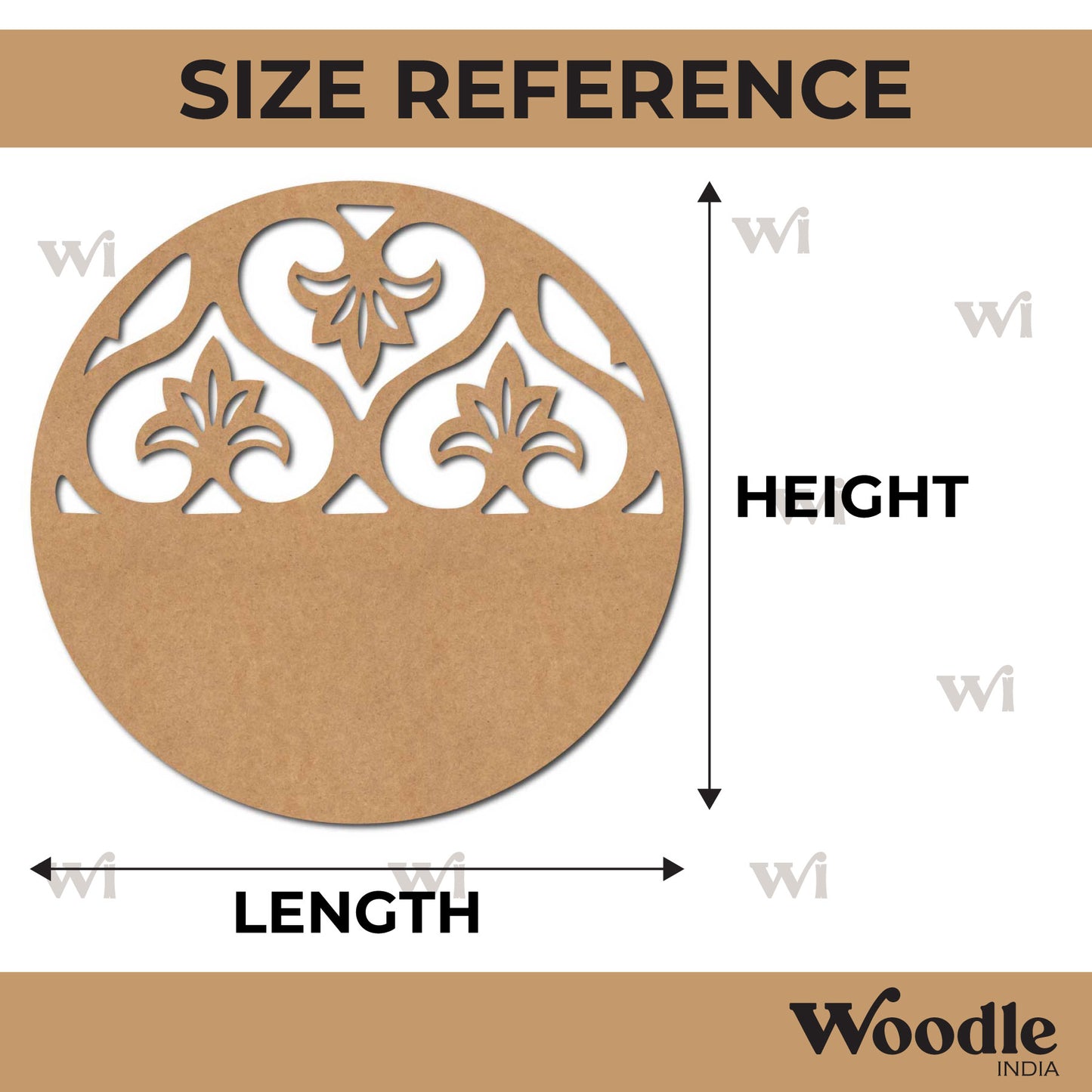 Designer Round Cutout MDF Design 3