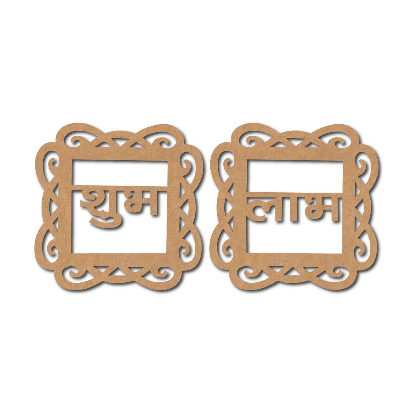 Designer Shubh Labh Set Cutout MDF Design 1
