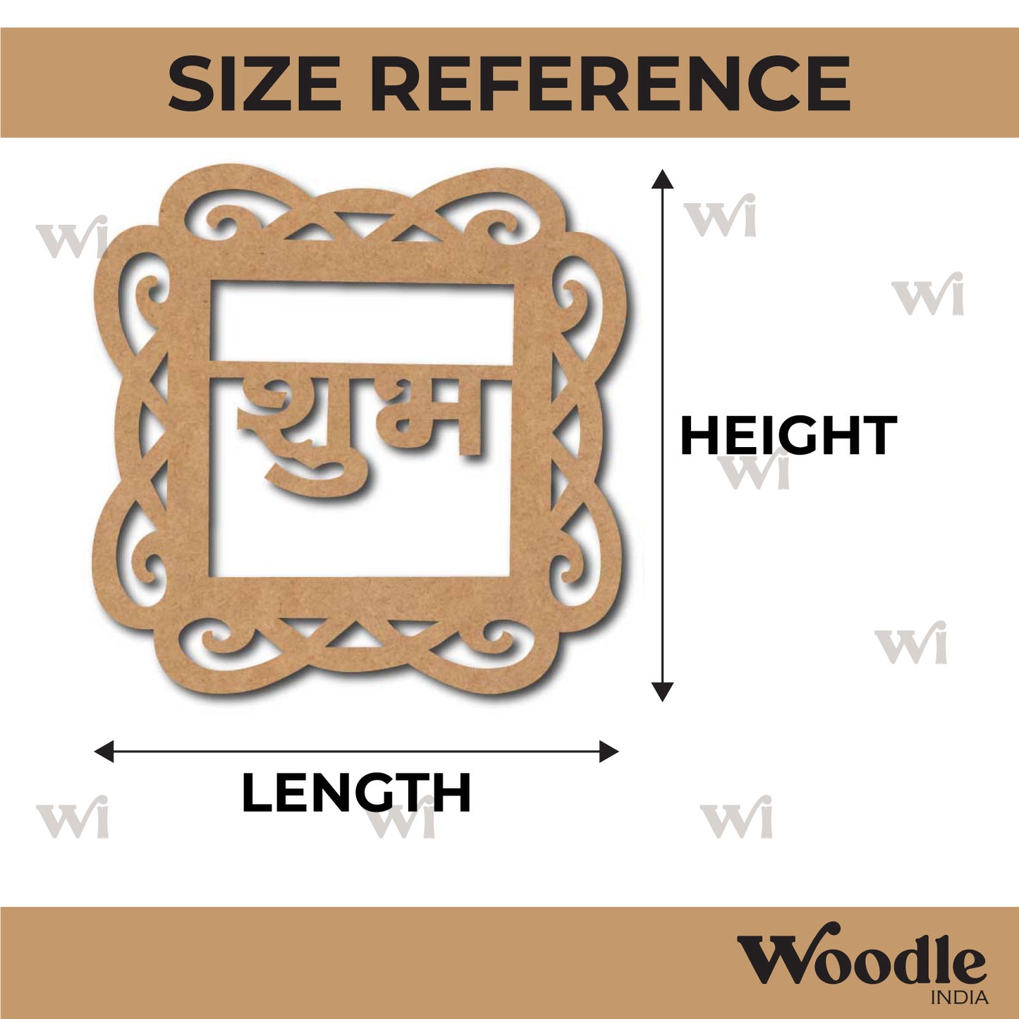 Designer Shubh Labh Set Cutout MDF Design 1