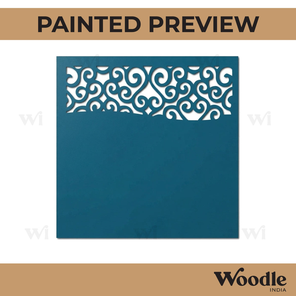 Designer Square Cutout MDF Design 1