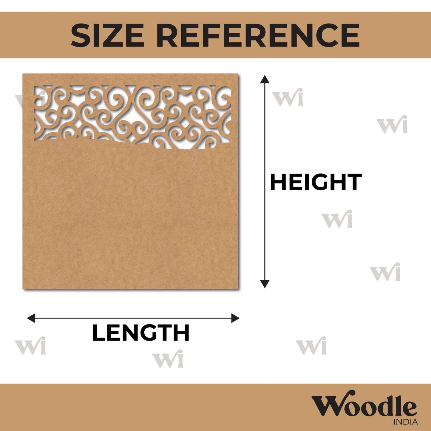 Designer Square Cutout MDF Design 1