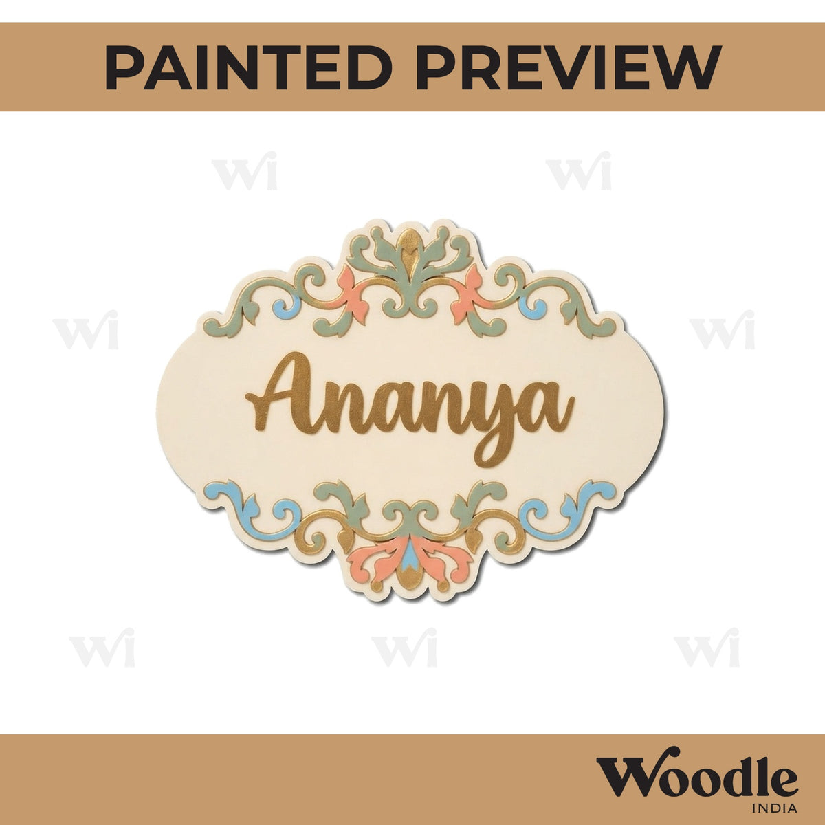 Designer Nameplate MDF Design 3